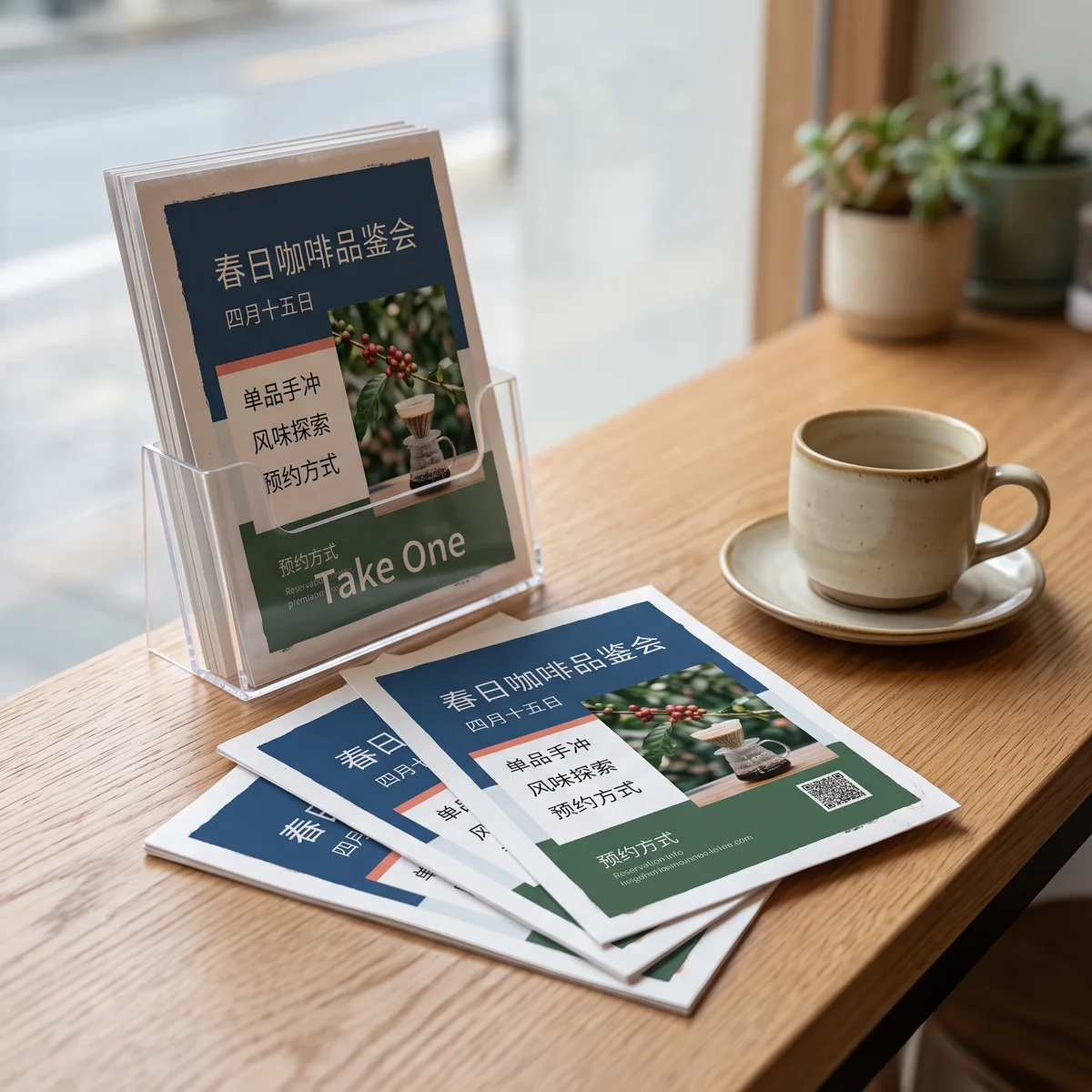 台面单页可以承担新品介绍,与完整菜单分工。